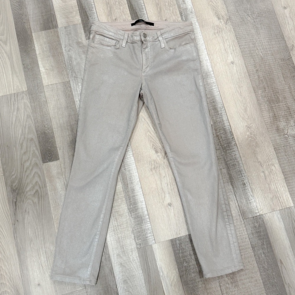 Joes Jeans silver/ pewter metallic coated skinny ankle ❤️ - Picture 3 of 6